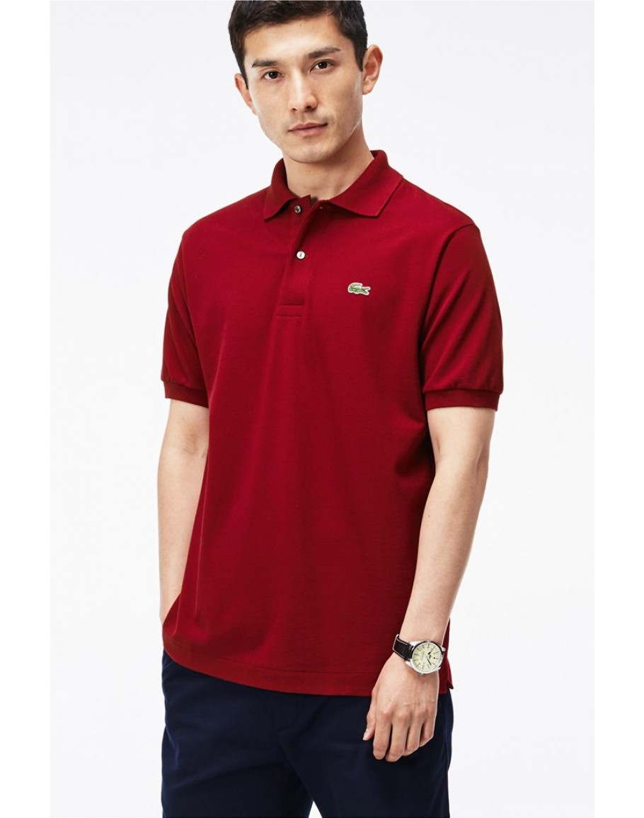 Burgundy on sale lacoste shirt